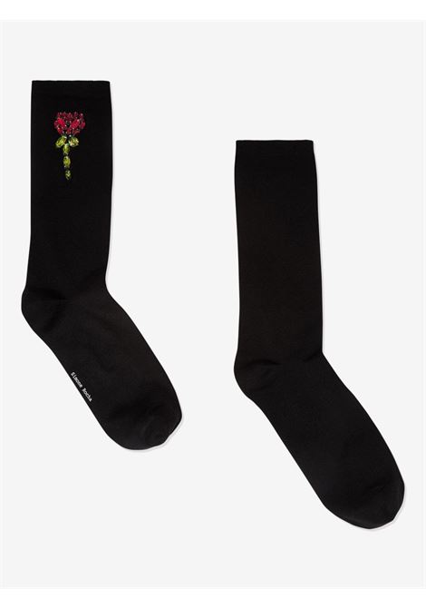 Black rose-embroidered socks Simone Rocha - women SIMONE ROCHA | SOCK580639BLK